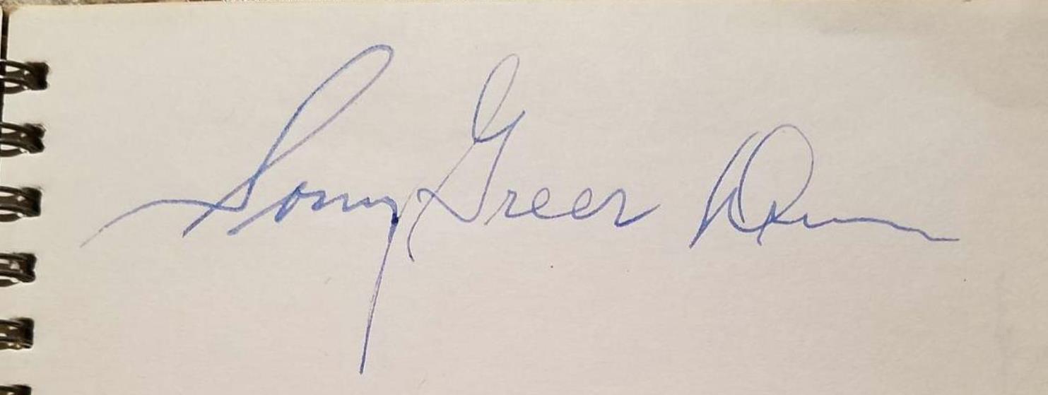Sonny Greer autograph