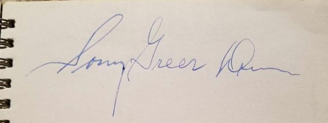 Sonny Greer autograph